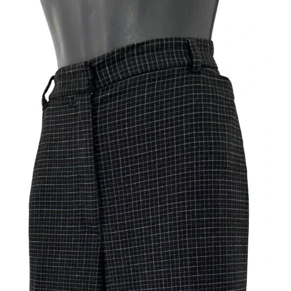 Liz Claiborne Liz Sport Womens Casual Pants Size 14 Black Windowpane Check Print - Picture 4 of 13